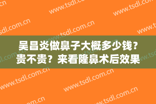 吴昌炎做鼻子大概多少钱？贵不贵？来看隆鼻术后效果(有鼻炎做手术,多少钱)