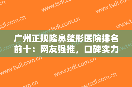 广州正规隆鼻整形医院排名前十：网友强推，口碑实力在线，美鼻谁不爱？