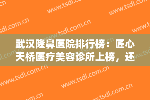武汉隆鼻医院排行榜：匠心天桥医疗美容诊所上榜，还有哪些医院？(武汉最好的隆鼻整形医院)