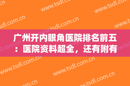广州开内眼角医院排名前五：医院资料超全，还有附有价目表~~~~(正规开眼角医院)