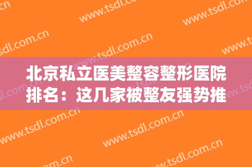 北京私立医美整容整形医院排名：这几家被整友强势推荐，点击速看！(北京私人整形医院排行)
