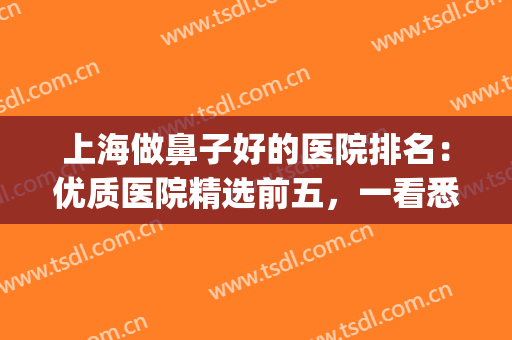 上海做鼻子好的医院排名：优质医院精选前五，一看悉知！(上海做鼻子出名的医院排名)