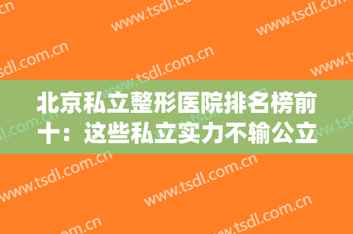 北京私立整形医院排名榜前十：这些私立实力不输公立！(北京排名前5公立整形医院名单)