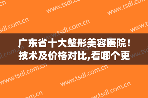广东省十大整形美容医院！技术及价格对比,看哪个更适合你？(广东哪家整形美容医院好)