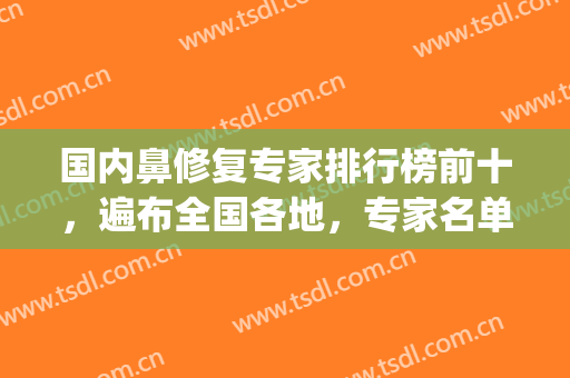 国内鼻修复专家排行榜前十，遍布全国各地，专家名单有的选！(全国最好的鼻整形专家)