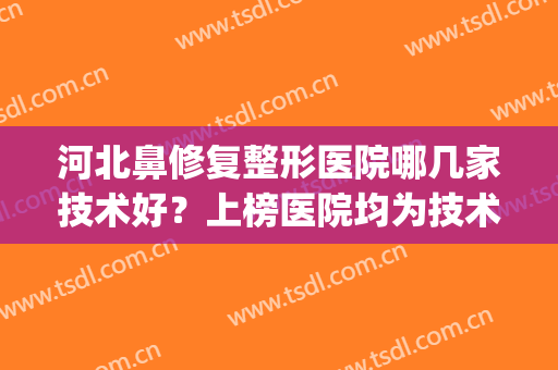 河北鼻修复整形医院哪几家技术好？上榜医院均为技术流，点击速看！(鼻部修复整形医院最好的医院)
