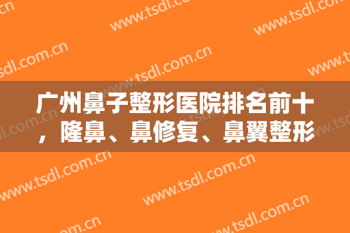 广州鼻子整形医院排名前十，隆鼻、鼻修复、鼻翼整形等擅长，技术对抗！