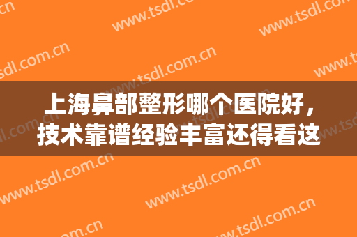 上海鼻部整形哪个医院好，技术靠谱经验丰富还得看这前四家医院！(上海鼻部整形医院排名前三的)