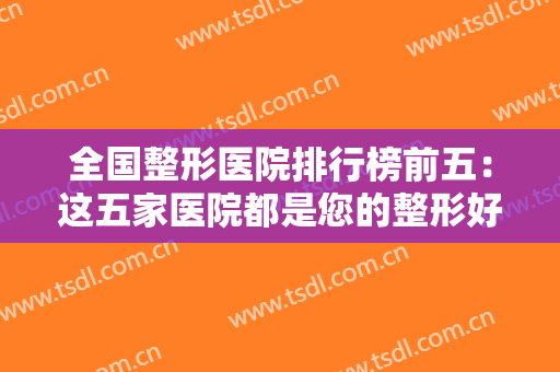 全国整形医院排行榜前五：这五家医院都是您的整形好选择，诚挚为您推荐！