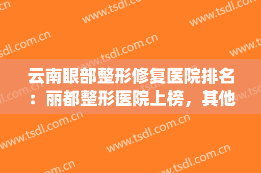 云南眼部整形修复医院排名：丽都整形医院上榜，其他医院都是哪些？(云南十大美容整形医院排名)