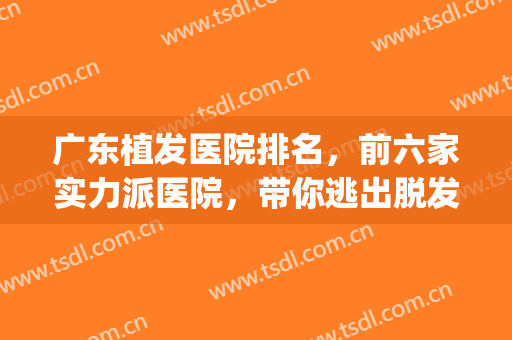 广东植发医院排名，前六家实力派医院，带你逃出脱发大军！(植发十大医院)