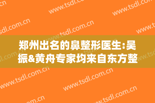郑州出名的鼻整形医生:吴振&黄舟专家均来自东方整形医院！(郑州鼻部整形)