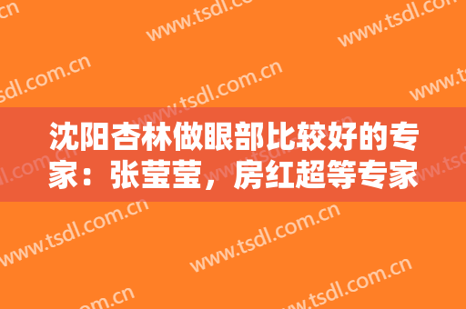 沈阳杏林做眼部比较好的专家：张莹莹，房红超等专家，实力超群，风格多样！