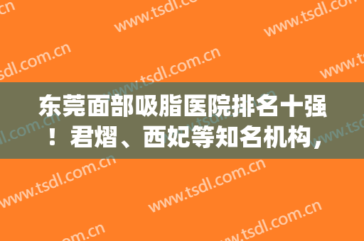 东莞面部吸脂医院排名十强！君熠、西妃等知名机构，这里一网打尽！(面部吸脂医院排行)