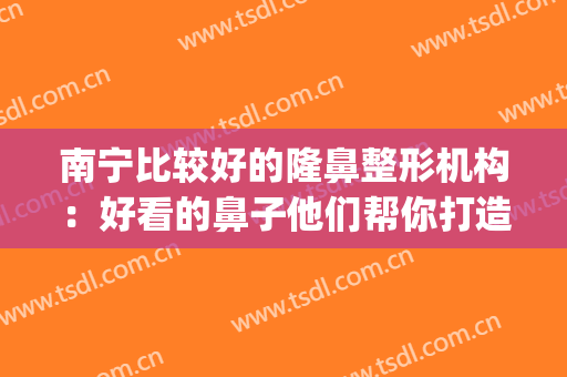 南宁比较好的隆鼻整形机构：好看的鼻子他们帮你打造！(南宁哪家隆鼻整形术好)