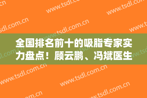全国排名前十的吸脂专家实力盘点！顾云鹏、冯斌医生技术又出圈了(北京冯斌吸脂怎么样)