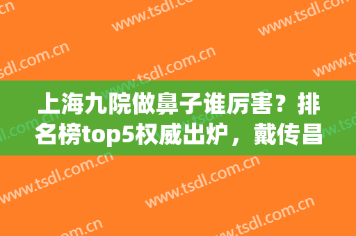 上海九院做鼻子谁厉害？排名榜top5权威出炉，戴传昌vs陈付国绝绝子！(九院戴传昌做鼻子贵吗)