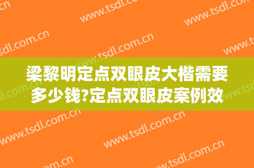 梁黎明定点双眼皮大楷需要多少钱?定点双眼皮案例效果对比图_中国人民解放军总医院第四医学中心