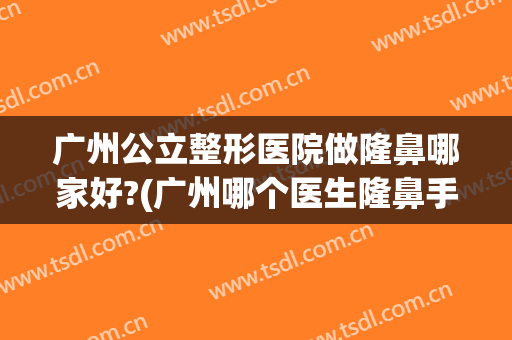 广州公立整形医院做隆鼻哪家好?(广州哪个医生隆鼻手术做得好?)