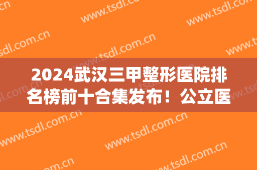 2024武汉三甲整形医院排名榜前十合集发布！公立医美科室实力顶呱呱(武汉前3名整形医院)