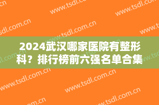 2024武汉哪家医院有整形科？排行榜前六强名单合集一览！公立医美实力强