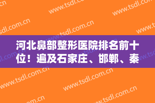 河北鼻部整形医院排名前十位！遍及石家庄、邯郸、秦皇岛，谁离你近？(邯郸看鼻炎哪个医院好)