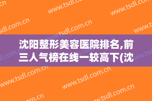 沈阳整形美容医院排名,前三人气榜在线一较高下(沈阳整形美容医院排行)