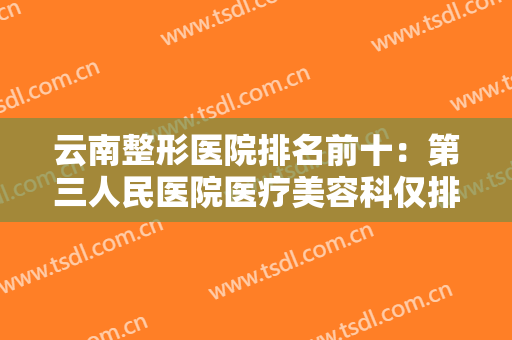 云南整形医院排名前十：第三人民医院医疗美容科仅排第九位，其他几家都是哪些呢？
