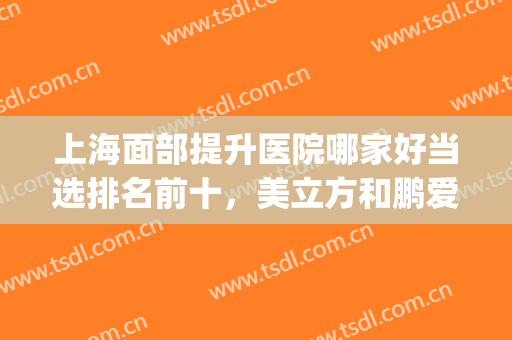 上海面部提升医院哪家好当选排名前十，美立方和鹏爱位居一二位！(上海美立方医院医生排名)