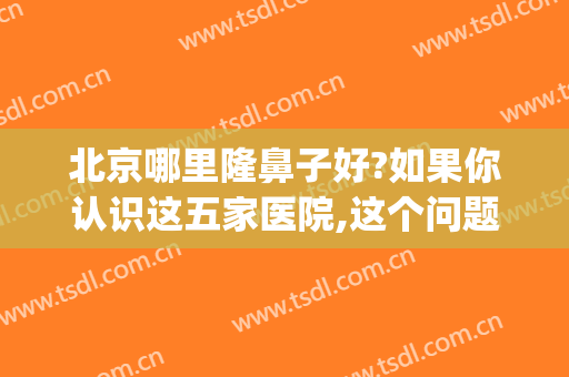 北京哪里隆鼻子好?如果你认识这五家医院,这个问题立刻得到解答!(北京隆鼻哪个专家比较好)