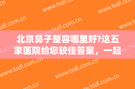北京鼻子整容哪里好?这五家医院给您较佳答案，一起来看看吧(北京三甲整形医院做鼻子好的医院)