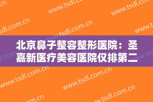 北京鼻子整容整形医院：圣嘉新医疗美容医院仅排第二位，第一位是哪家？