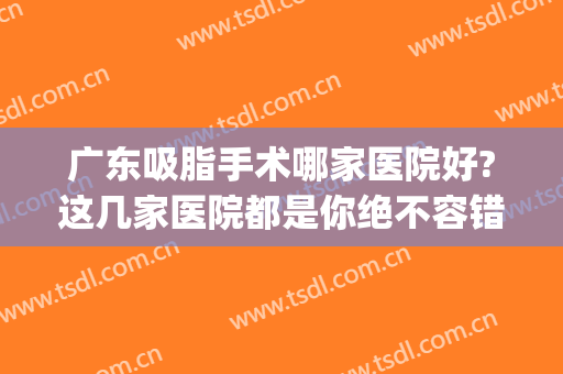 广东吸脂手术哪家医院好?这几家医院都是你绝不容错过的！(全国吸脂手术哪个医院做的最好)