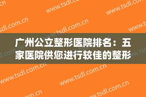 广州公立整形医院排名：五家医院供您进行较佳的整形选择！(广州排名前十的公立整形医院)