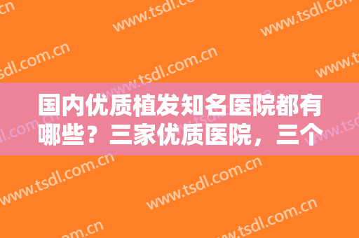 国内优质植发知名医院都有哪些？三家优质医院，三个较好的保障选择！