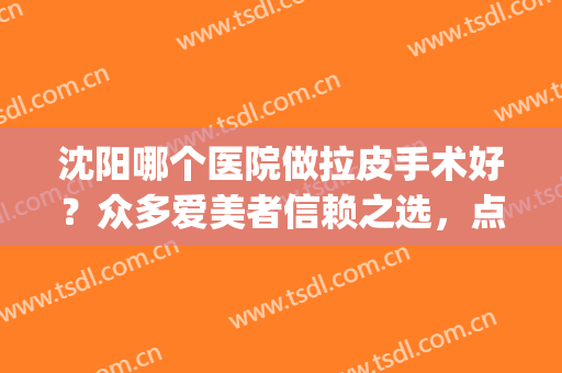 沈阳哪个医院做拉皮手术好？众多爱美者信赖之选，点击一键速览(沈阳哪家医院擅长做拉皮手术)