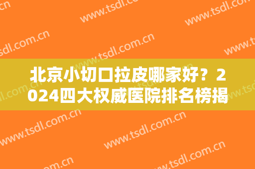北京小切口拉皮哪家好？2024四大权威医院排名榜揭晓！加减美、上上相实力蝉联