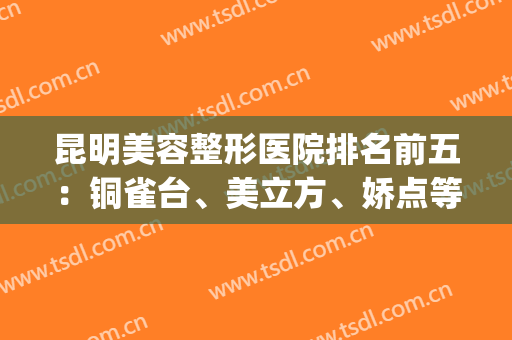 昆明美容整形医院排名前五：铜雀台、美立方、娇点等入围前五！(昆明整容铜雀台擅长什么呢)