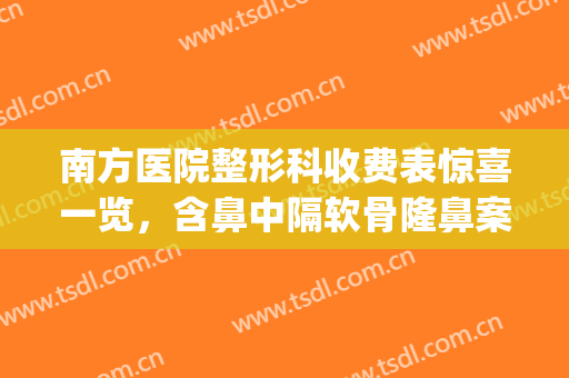 南方医院整形科收费表惊喜一览，含鼻中隔软骨隆鼻案例分享(南方医科大学整形医院价格)