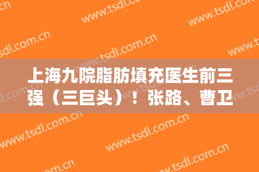 上海九院脂肪填充医生前三强（三巨头）！张路、曹卫刚、谢峰选谁？(上海九院哪个医生做脂肪填充好)