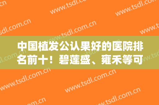 中国植发公认果好的医院排名前十！碧莲盛、雍禾等可以闭眼入(碧莲盛植发是公立医院吗)
