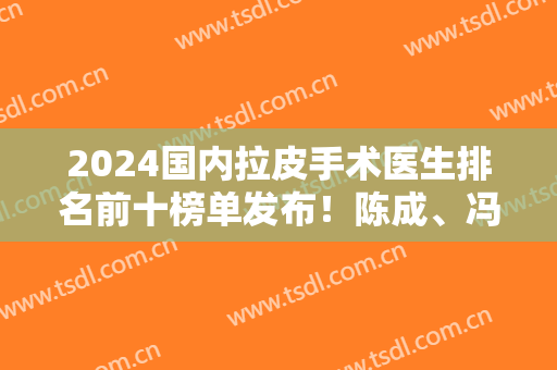 2024国内拉皮手术医生排名前十榜单发布！陈成、冯立哲、王英勇等大咖云集！