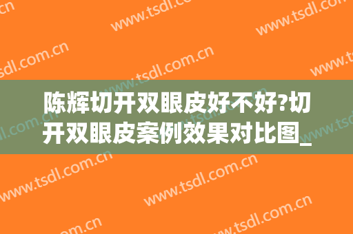 陈辉切开双眼皮好不好?切开双眼皮案例效果对比图_上海市第一人民医院
