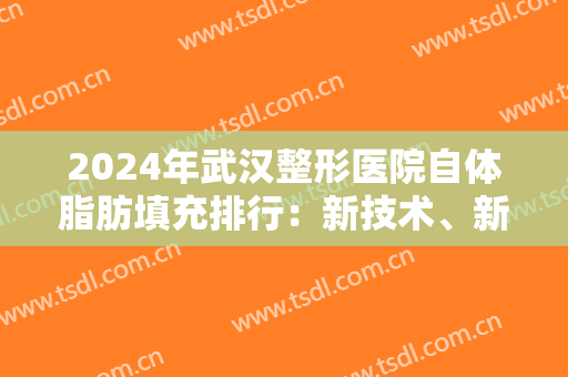 2024年武汉整形医院自体脂肪填充排行：新技术、新专家，也是你的新选择！