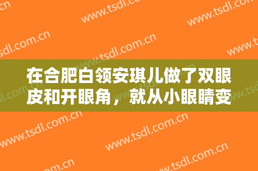 在合肥白领安琪儿做了双眼皮和开眼角，就从小眼睛变成灵动的大眼睛啦
