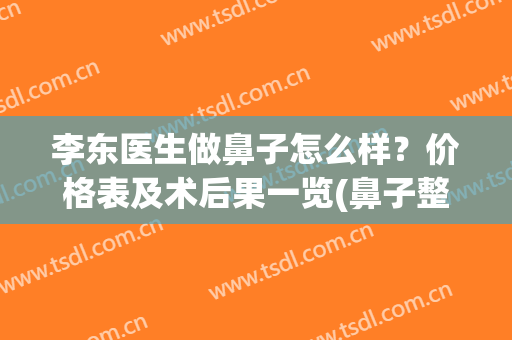 李东医生做鼻子怎么样？价格表及术后果一览(鼻子整形手术要多少钱)