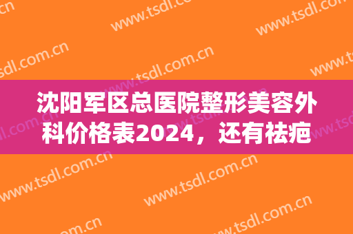 沈阳军区总医院整形美容外科价格表2024，还有祛疤痕案例(沈阳陆军总院医学整形美容中心)