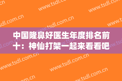 中国隆鼻好医生年度排名前十：神仙打架一起来看看吧！(隆鼻比较出名的医生)