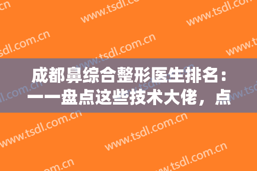 成都鼻综合整形医生排名：一一盘点这些技术大佬，点击速看！(成都隆鼻整形医生)
