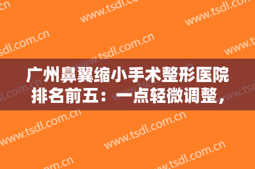 广州鼻翼缩小手术整形医院排名前五：一点轻微调整，为您的美丽增色！
